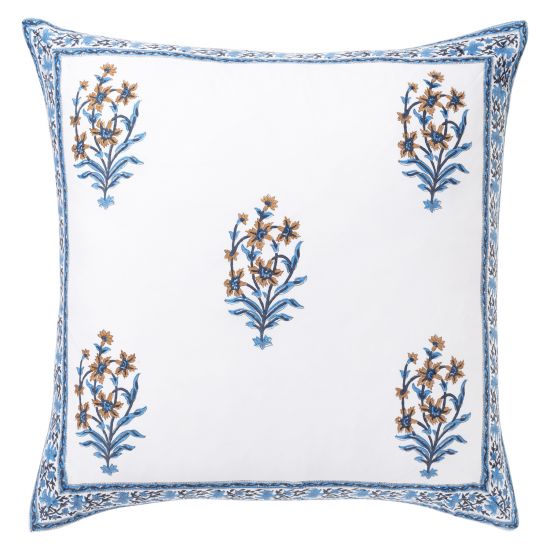 Suman-Nargis Reversible Euro - Coral/Blue/Camel